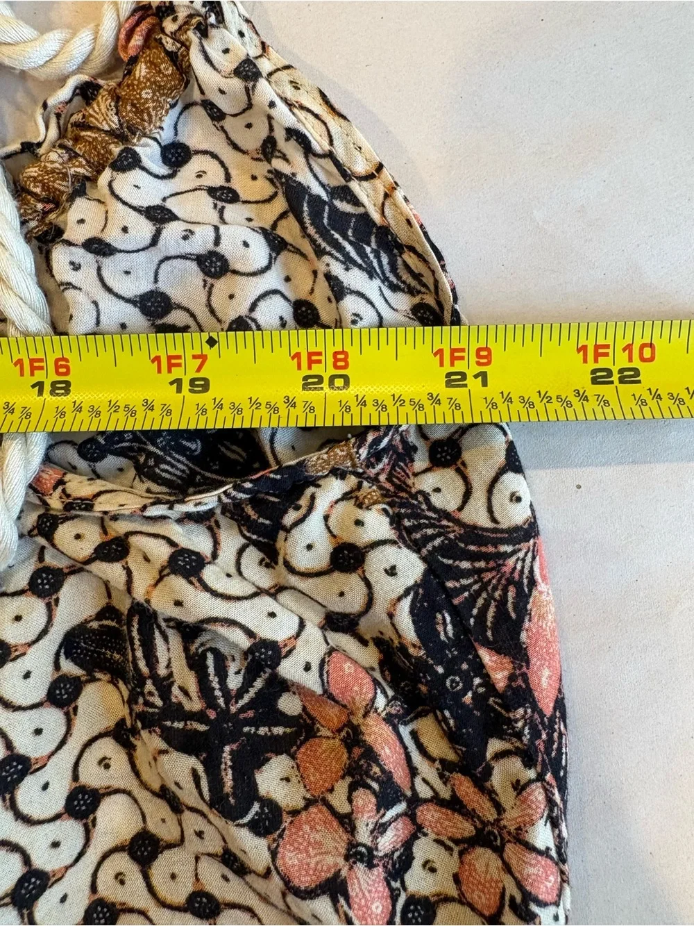 Ulla Johnson Trula Mini Dress Coverup Cotton Blend Print Rope Tie Straps Size L